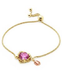 Unaloe - Coleus Vermeil Bracelet With Zirconia – Romantic Adjustable Jewelry For - Lyst