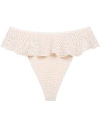 Montce - Bone Crochet Tamarindo Ruffle Bikini Bottom - Lyst