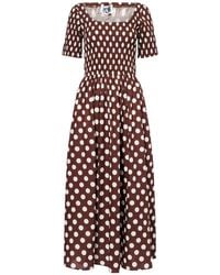 Amy Lynn - Matilda Pure Cotton Polka Dot Midi Dress - Lyst