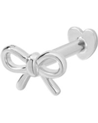 Vanhi - 14K Solid Bow Tie Flat Back Stud - Lyst