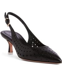 Beautiisoles by Robyn Shreiber Made in Italy - Flynn Leather Comfortable & Dressy Work Valentine Evening Kitten Heel Slingback Sandal - Lyst