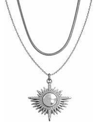 Maison De Gala - Celestial Sunburst Pendant Necklace - Lyst