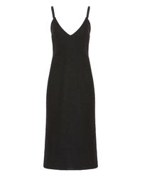 F.j.k by Farah Kadhimi - Lora The Wool Slip Dress With Golden Zip - Lyst