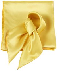 Soft Strokes Silk - Pure Silk Scarf Daffodil Solid Colour Collection Lemon Small - Lyst