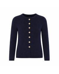 Yumi' - Knitted Fitted Peplum Cardigan - Lyst