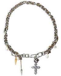 Kirei - Divine Disorder Necklace – Cross & Mixed Chain - Lyst