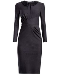 Rumour London - Rebecca Soft Jersey Dress With Waistline Drapes And A Detachable Collar - Lyst