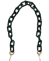 CLOSET REHAB - Chain Link Short Acrylic Purse Strap In Emerald - Lyst