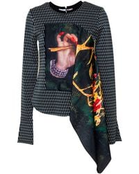 ARTISTA - Gift Printed Satin Scarf Top - Lyst