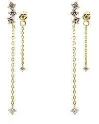 VicStoneNYC Fine Jewelry - Lab Diamond Double Layer Earrings - Lyst