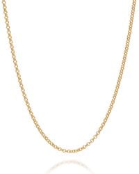 Nellou Jewellery - Belcher Chain Necklace Sterling Plated Short - Lyst