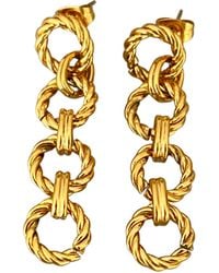 Nazzar - Twist Link Chain Earrings - Lyst