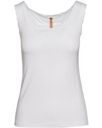 Conquista - Raw Edge Detail Fashion Top - Lyst