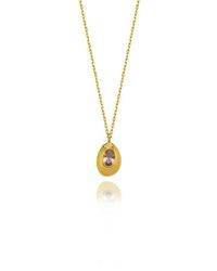 LINYA JEWELLERY - Ella Oval Necklace - Lyst