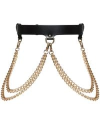 Haute Cuir - Neris Chained Leather Belt - Lyst