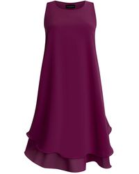 James Lakeland - Sleeveless Wave Hem Dress Purple - Lyst