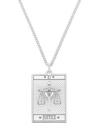 CarterGore - Large Sterling “Justice” Tarot Card Necklace - Lyst