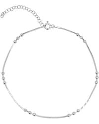 Spero London - Sterling Tree Bead Chain Anklet - Lyst