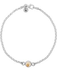 Nellou Jewellery - Citrine Birthstone Gem Dot Bracelet Sterling - Lyst