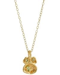 Claire Hill Designs - Peridot Lichen Pendant Necklace - Lyst
