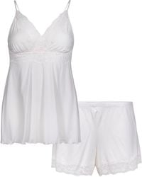 Oh!Zuza - Cream Lace Pajama Set - Lyst