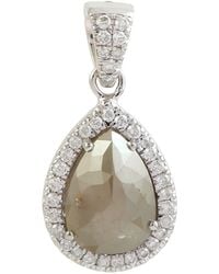 Artisan - Pear-Cut Rose-Cut Ice Diamond Halo Pendant - Lyst