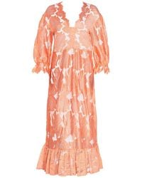 Lisa The Label - Shell Tulle Dress Nude With Long Sleeves - Lyst