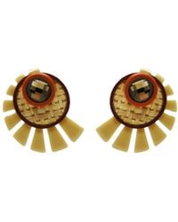 Gissa Bicalho - Handmade Acrylic Earrings Sunshine Kahki - Lyst