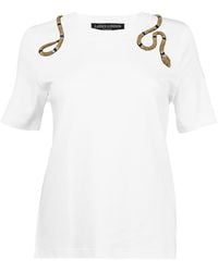 House of Laines London - Laines Couture Embellished & Wrap Around Snake T-Shirt - Lyst