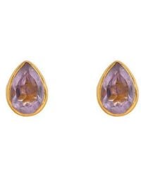 Opium Jewels - Tiny Teardrop Studs - Lyst