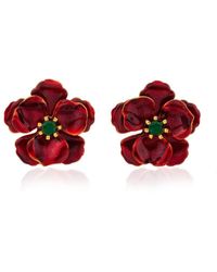 Milou Jewelry - Sheer Viola Flower Earrings - Lyst