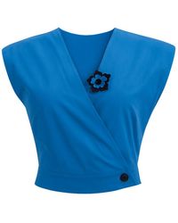 BEIRA - Mari Cornflower Tailored Top & Waistcoat - Lyst