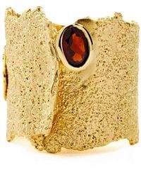 German Kabirski - Otthild Iconic Plated Ring With Natural Garnet - Lyst