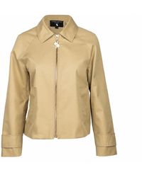 Laines London - Neutrals Laines Couture Cropped Trench Jacket - Lyst