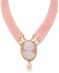 Vintouch Italy - Grace Cameo Necklace With Quartz - Lyst