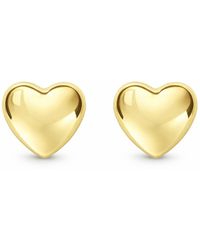 Unaloe - Vermeil-Plated Sterling Heart Stud Earrings – Elegant Love-Inspired Jewelry Gift - Lyst