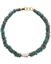 LINYA JEWELLERY - Baroque Pearl Natural Stone Necklace - Lyst