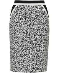 Conquista - Elegant Speckled Pencil Skirt With Contrast Trim - Lyst