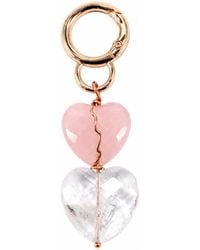 Mineralgems•Studio - Rose Quartz & Clear Quartz Bag Charm - Lyst