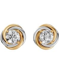 Aya Fine Jewelry - Round Cut Lab Diamond Stud Earrings - Lyst