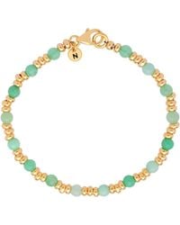 Nellou Jewellery - Gem Chrysoprase Bracelet May Birthstone Plated Sterling - Lyst