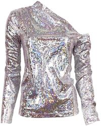 Lalipop Design - Mirror-Effect Asymmetric Blouse - Lyst