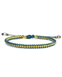 Harbour Uk - Rope Bracelet With Solid Sterling For Aqua And - Lyst
