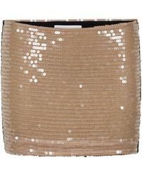 Egyptian Blue - Neutrals Sequin Mini Skirt - Lyst