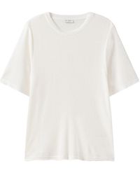 SILK LAUNDRY - Ribbed T-shirt White - Lyst
