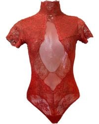 Carol Coelho - Magmatica Lava Lace & Mesh Bodysuit - Lyst