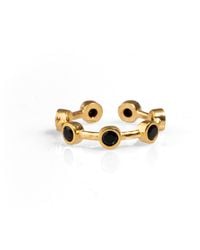 Ebru Jewelry - Minimalist Onyx Stone & Stackable Ring - Lyst