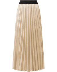 James Lakeland - Neutrals Pleated Maxi Skirt - Lyst