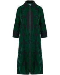 Antra Designs - Suki Emerald Silk Velvet Coat Dress - Lyst