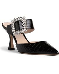 Beautiisoles by Robyn Shreiber Made in Italy - Georgina Croc Leather Mule Sexy & Dressy Comfortable For Valentine Evening & Party With Rhinestones - Lyst